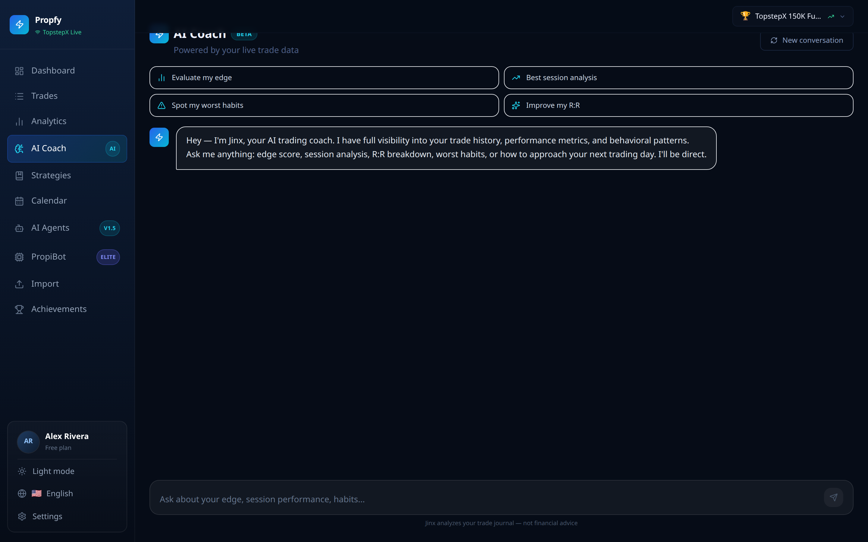 Propfy AI Coach screenshot